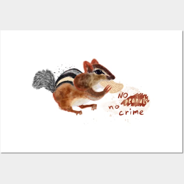 Chipmunk print Wall Art by Orangerinka